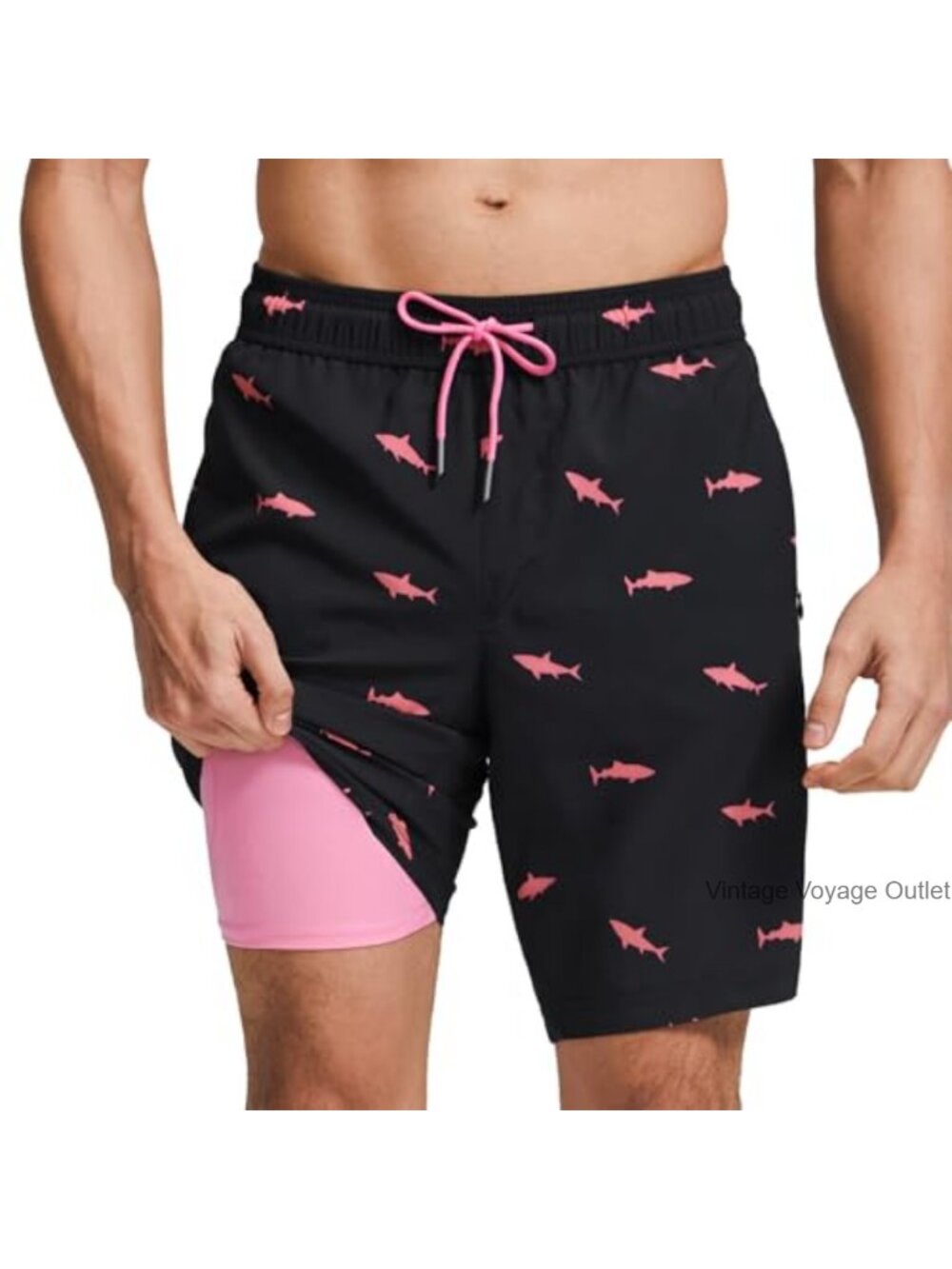 Men's Swim Trunks with Compression Liner 9 Inch Quick Dry for Beach